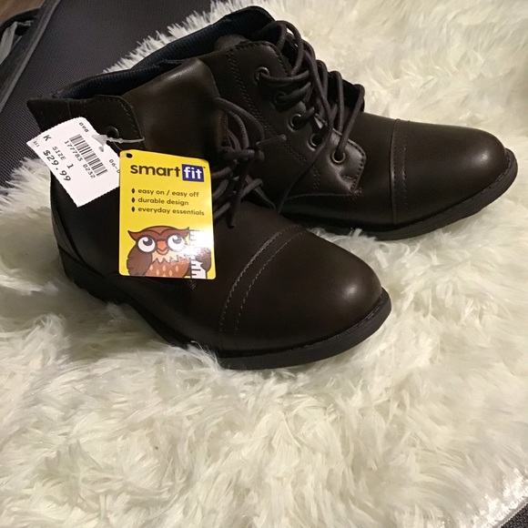 Smart Fit, Boys Brown Boots Size 1 NWT - Picture 2 of 11